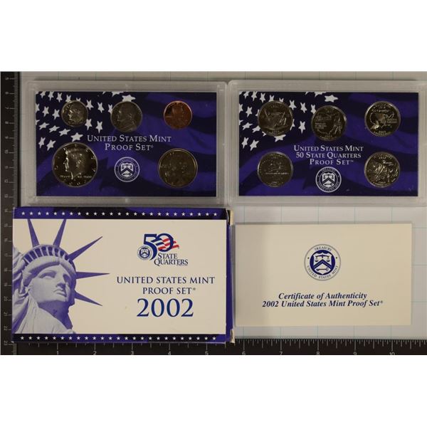 2002 US PROOF SET (WITH BOX) & WITH CERTIFICATE