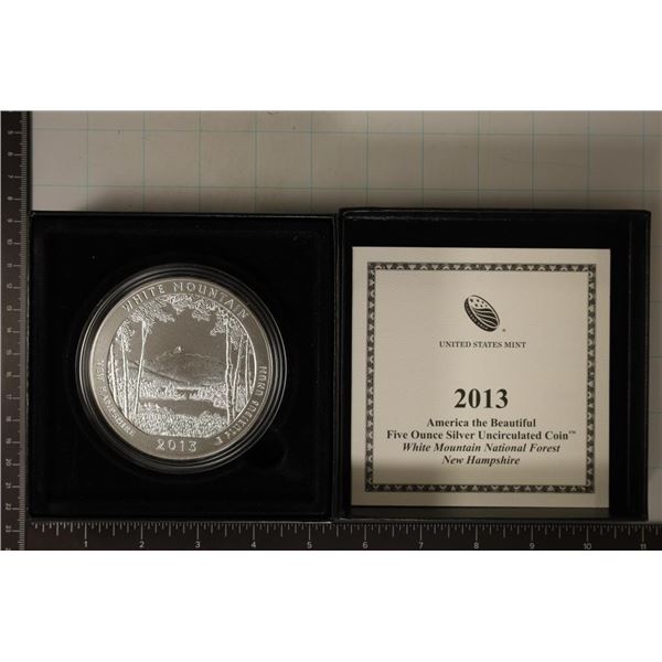 5 TROY OZ. .999 FINE SILVER 2013-P AMERICA THE
