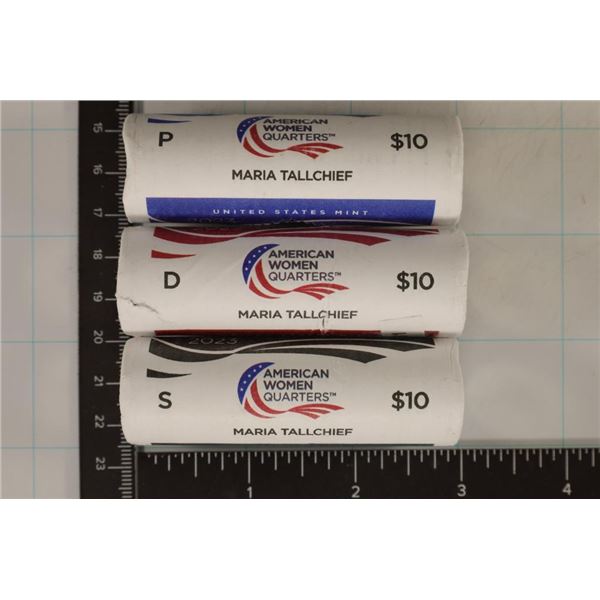2023-P/D/S AMERICAN WOMEN $10 QUARTER ROLLS: