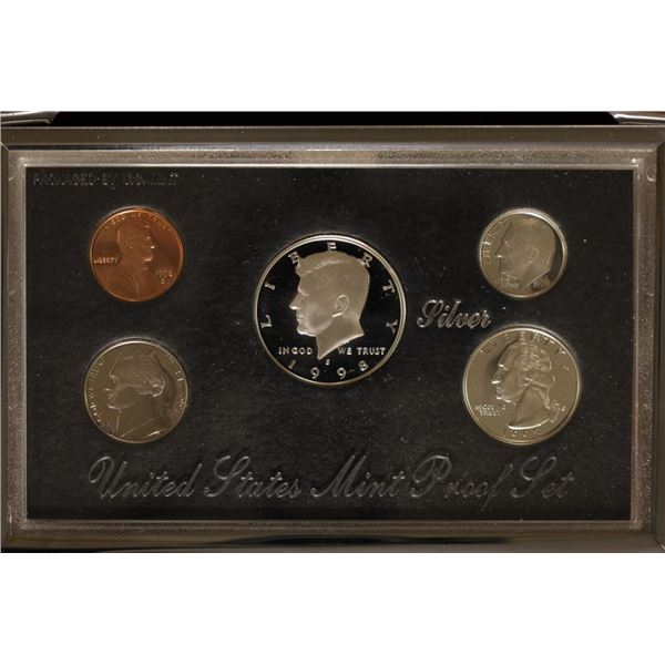 1998 US SILVER PREMIER PROOF SET (WITH BOX)