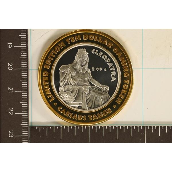 CASINO $10 SILVER TOKEN (UNC) CLEOPATRA  #2 0F 4
