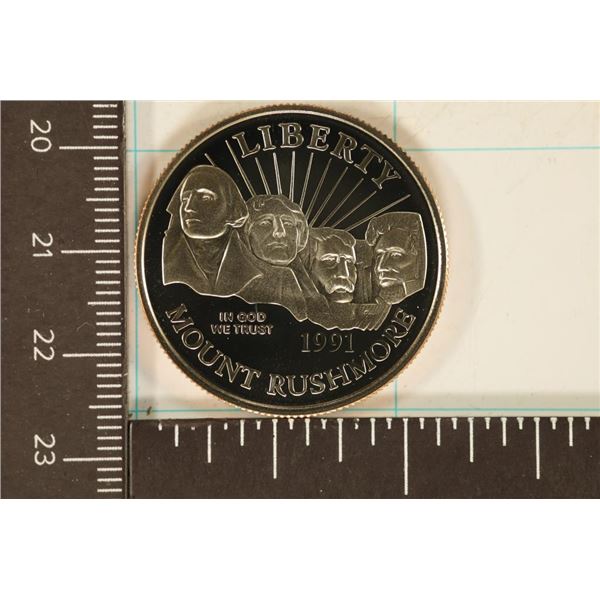 1991-S US PROOF HALF DOLLAR MT. RUSHMORE