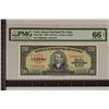 Image 1 : 1949 BANK OF CUBA 20 PESO BILL PMG GEM UNC 66