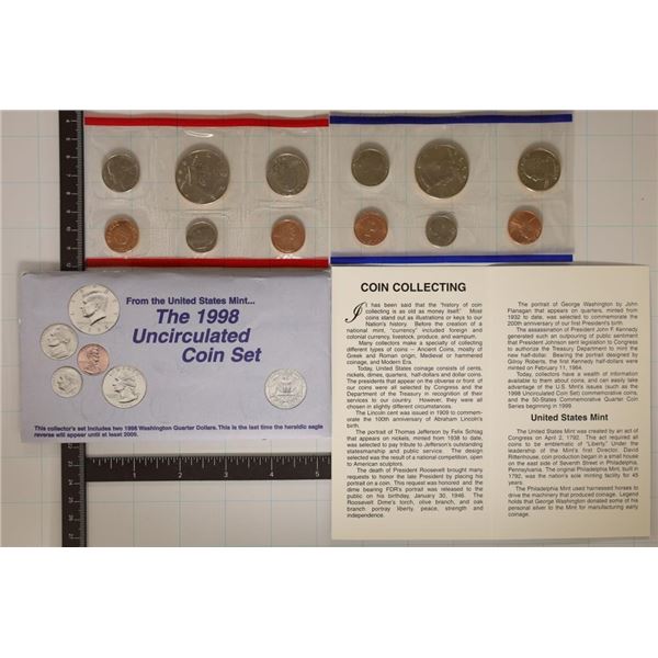 1998 US MINT SET (UNC) P/D (WITH ENVELOPE) WITH