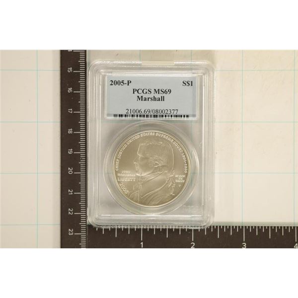2005-P MARSHALL US SILVER DOLLAR PCGS MS69