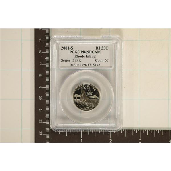 2001-S RHODE ISLAND QUARTER PCGS PR69 DCAM