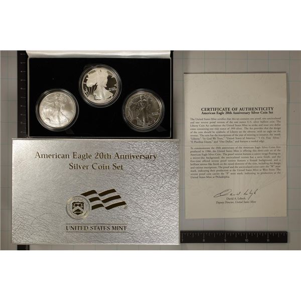 2006 AMERICAN EAGLE 20TH ANNIVERSARY SILVER COIN