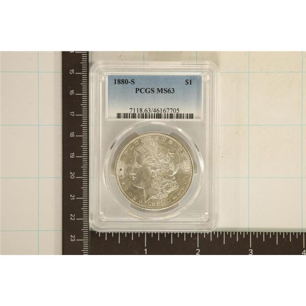 1880-S MORGAN SILVER DOLLAR PCGS MS63