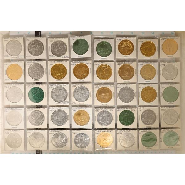 40 ASSORTED MARDI GRAS TOKENS: FROM THE 1960S-