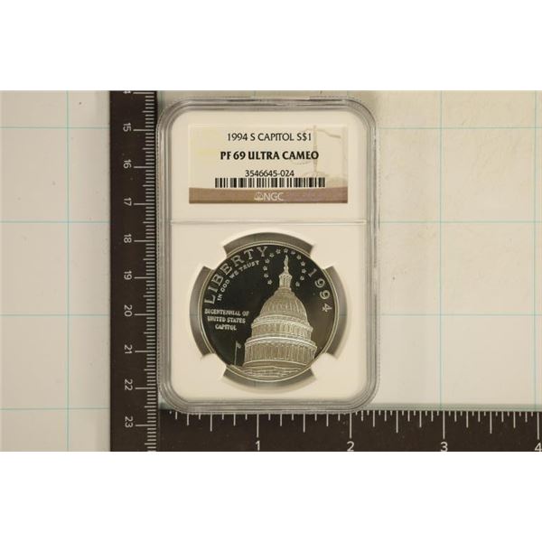 1994-S US CAPITOL SILVER DOLLAR NGC PF69 ULTRA CAM