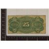 Image 2 : 1863 US 25 CENT FRACTIONAL CURRENCY WITH