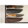 Image 1 : TWO DAMASCUS STEEL FIXED BLADE KNIVES WITH SHEATHS