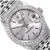 Image 1 : Rolex Midsize 31MM Stainless Steel Silver Index Diamond Bezel Datejust Wristwatc