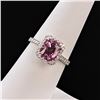 Image 1 : 2.90 ctw Pink Spinel and 0.38 ctw Diamond 18K White Gold Ring