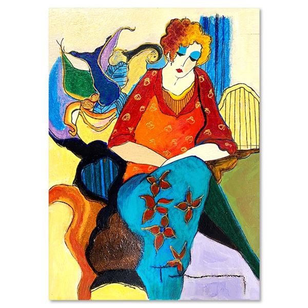 Waiting by Tarkay (1935-2012)