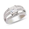 Image 1 : 1.62 ctw SI3 CLARITY CENTER Diamond 18K White Gold Ring (2.24 ctw Diamonds)
