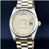 Rolex Mens 18K Yellow Gold Double Quickset Champagne Index President Wristwatch