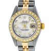 Rolex Ladies Quickset Two Tone White Diamond Datejust Wristwatch 26MM