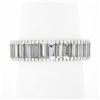 Image 1 : Vintage Platinum 4.60 ctw Straight Baguette Prong Set Diamond Eternity Band Ring