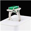 Image 2 : 6.48 ctw Emerald and 1.03 ctw Diamond Platinum Ring (GIA CERTIFIED)