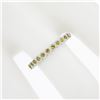 Image 3 : 18k White Gold 0.30 ctw Round Yellow Sapphire Milgrain Bezel Stackable Band Ring