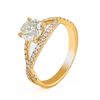 Image 2 : 1.04 ctw SI3 CLARITY CENTER Diamond 18K Yellow Gold Ring (1.36 ctw Diamonds) EGL