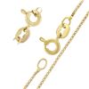 Image 6 : 14K Yellow Gold Cable Textured Puffed Cross Pendant w/ 16" Box Chain Necklace