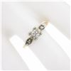 Image 3 : Antique Edwardian 14K TT Gold 0.53 ctw Cushion Peruzzi Cut Diamond Engagement Ri