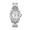 Image 2 : Rolex Ladies Stainless Steel White Arabic Dial 18K Diamond Bezel Oyster Band Dat