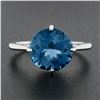 Image 2 : NEW 14k White Gold 4.63 ctw Round Brilliant London Blue Topaz Prong Solitaire Ri