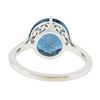 Image 7 : NEW 14k White Gold 4.63 ctw Round Brilliant London Blue Topaz Prong Solitaire Ri