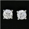 Image 3 : Antique Platinum .78 ctw Old European Diamond 4 Prong Basket Classic Stud Earrin