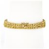 Image 2 : 18k Gold 0.46 ctw Diamond Emerald Open Textured Graduated Strap Statement Bracel