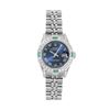 Image 2 : Rolex Ladies Quickset Stainless Steel Blue Roman 18K White Gold Diamond & Emeral