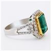 Image 3 : 2.87 ctw Emerald and 0.96 ctw Diamond Platinum Ring