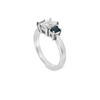 Image 4 : 1.69 ct. GIA Blue Sapphire and Diamond Wedding Engagement Ring - 14KT White Gold