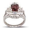 Image 1 : 2.31 ctw UNHEATED Red Sapphire and 1.17 ctw Diamond 14K White Gold Ring