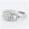 Image 1 : 0.96 ctw CENTER Diamond 18K White Gold Ring (1.73 ctw Diamonds)