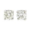 Platinum 0.81 ctw Old European Cut Diamond 4 Prong Basket Classic Stud Earrings