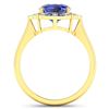 Image 4 : 14KT Yellow Gold 1.99ctw Tanzanite and Diamond Ring