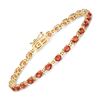 14KT Yellow Gold 7.00ctw Orange Sapphire Bracelet