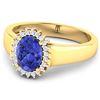 Image 3 : 14KT Yellow Gold 1.09ct Tanzanite and Diamond Ring