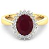 14KT Yellow Gold 1.5ct Ruby and Diamond Ring