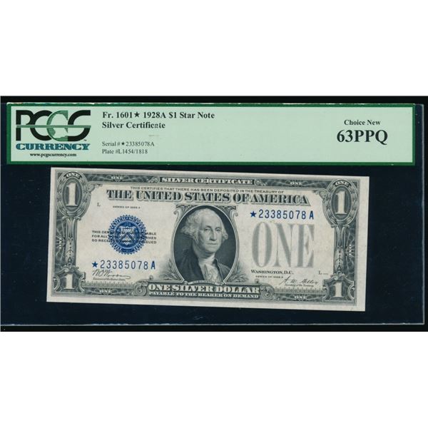 1928S $1 STAR Silver Certificate PCGS 63PPQ