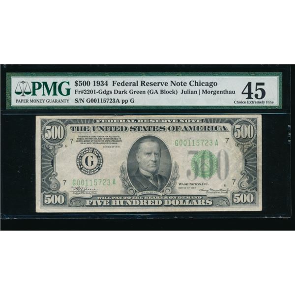 1934 $500 Chicago FRN PMG 45