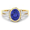 Image 3 : 14KT Yellow Gold 1.41ctw Tanzanite and Diamond Ring