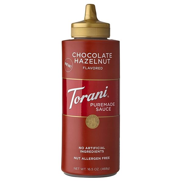 NEW 468G TORANI CHOCOLATE HAZELNUT PUREMADE SAUCE