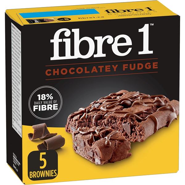 2 BOXES 5 X 25G FIBRE 1 BROWNIES -CHOCOLATEY FUDGE