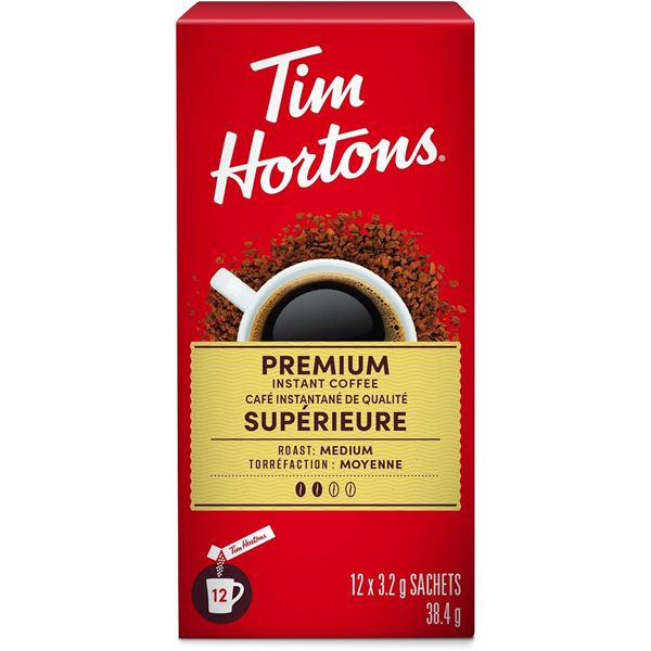 NEW CASE OF 11 TIM HORTONS PREMIUM INSTANT COFFEE