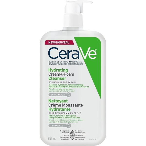 NEW CERAVE HYDRATING CREAM TO FOAM CLEANSER